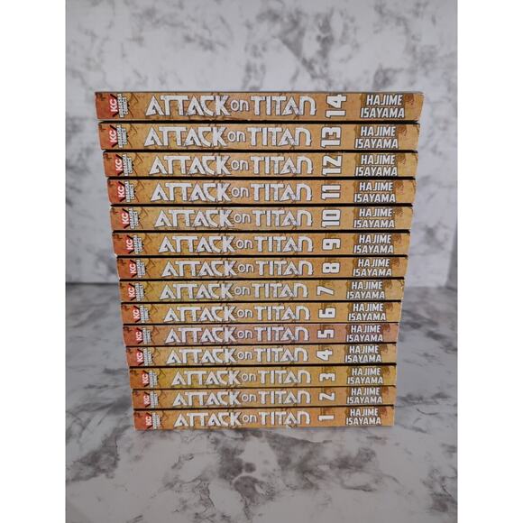 Attack on Titan Manga Graphic Novel Bundle Vol 1 - 14 Books Hajime Isayama - Picture 1 of 8